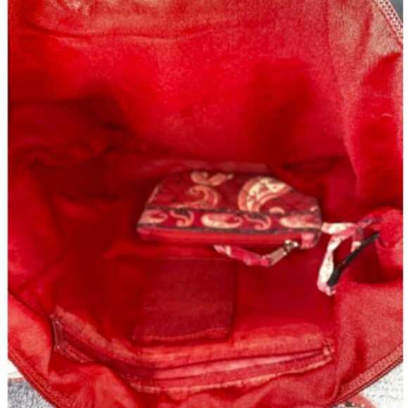 Jordan Accessories NYC Pink Paisley Handbag with Wallet attached inside. 10x10 - Picture 7 of 9